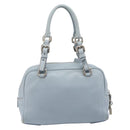 PRADA Hand Bag Leather 2way Blue Silver Auth yk21107A-3