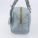 PRADA Hand Bag Leather 2way Blue Silver Auth yk21107A-4