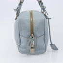 PRADA Hand Bag Leather 2way Blue Silver Auth yk21107A-5