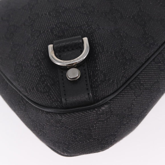 GUCCI GG Canvas Abbey Hand Bag Black Silver 268637 Auth yk21109V