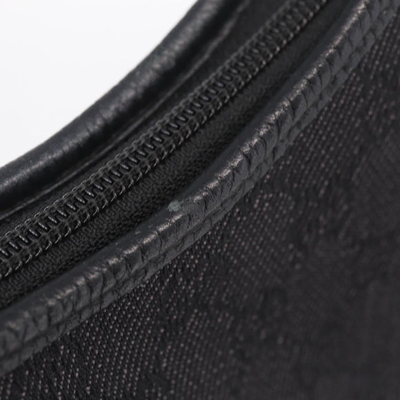 GUCCI GG Canvas Abbey Hand Bag Black Silver 268637 Auth yk21109V