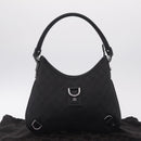 GUCCI GG Canvas Abbey Hand Bag Black Silver 268637 Auth yk21109V-26