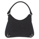 GUCCI GG Canvas Abbey Hand Bag Black Silver 268637 Auth yk21109V-3