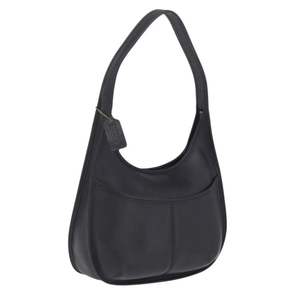 Coach Ergo Shoulder Bag Leather Black Gold Auth yk21122A