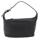Coach Hand Bag Leather Black Gold Auth yk21124A-2
