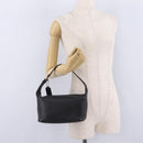Coach Hand Bag Leather Black Gold Auth yk21124A-22