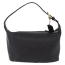 Coach Hand Bag Leather Black Gold Auth yk21124A-3
