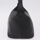 Coach Hand Bag Leather Black Gold Auth yk21124A-4