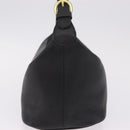 Coach Hand Bag Leather Black Gold Auth yk21124A-5