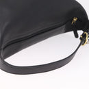Coach Hand Bag Leather Black Gold Auth yk21124A-7