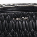 Miu Miu Matelasse Bijoux Shoulder Bag Leather 2way Black Silver Auth yk21143SAM-17
