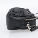 Miu Miu Matelasse Bijoux Shoulder Bag Leather 2way Black Silver Auth yk21143SAM-5