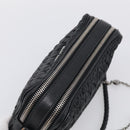 Miu Miu Matelasse Bijoux Shoulder Bag Leather 2way Black Silver Auth yk21143SAM-6