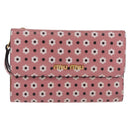 Miu Miu Wallet Leather Pink Gold Auth yk21144M-2