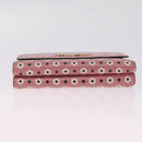 Miu Miu Wallet Leather Pink Gold Auth yk21144M-7