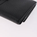 GUCCI Long Wallet Leather Black Gold 131847 Auth yk21145V-11