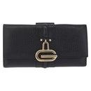 GUCCI Long Wallet Leather Black Gold 131847 Auth yk21145V-2