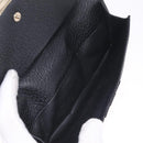 GUCCI Long Wallet Leather Black Gold 131847 Auth yk21145V-24