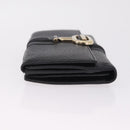 GUCCI Long Wallet Leather Black Gold 131847 Auth yk21145V-5