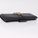 GUCCI Long Wallet Leather Black Gold 131847 Auth yk21145V-6