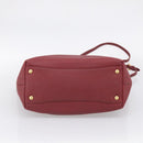 Miu Miu Tote Bag Leather 2way Red Gold Auth yk21146V-12