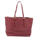Miu Miu Tote Bag Leather 2way Red Gold Auth yk21146V-3