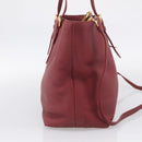 Miu Miu Tote Bag Leather 2way Red Gold Auth yk21146V-4