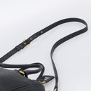 PRADA Hand Bag Leather 2way Black Gold Auth yk21147V-11