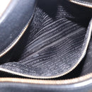 PRADA Hand Bag Leather 2way Black Gold Auth yk21147V-26