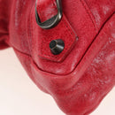 Balenciaga The First Hand Bag Leather 2way Red 103208 Auth yk21151M-14