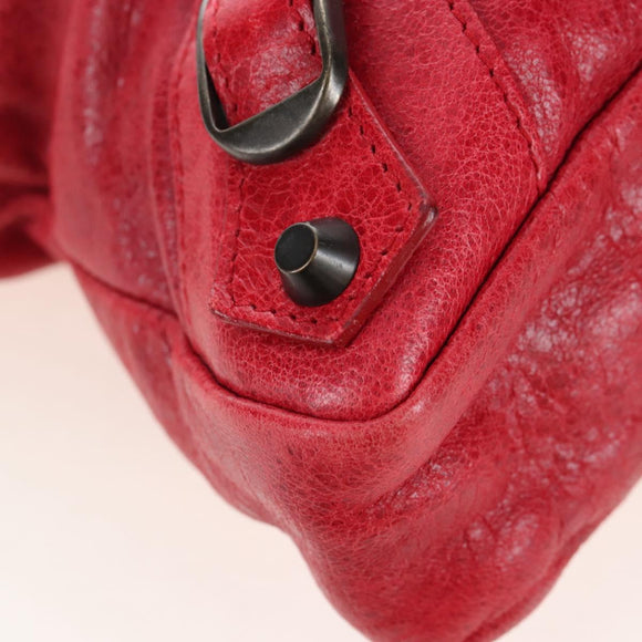 Balenciaga The First Hand Bag Leather 2way Red 103208 Auth yk21151M