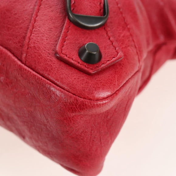 Balenciaga The First Hand Bag Leather 2way Red 103208 Auth yk21151M