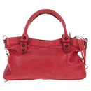 Balenciaga The First Hand Bag Leather 2way Red 103208 Auth yk21151M-3