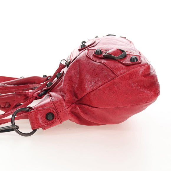 Balenciaga The First Hand Bag Leather 2way Red 103208 Auth yk21151M