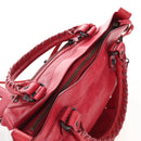 Balenciaga The First Hand Bag Leather 2way Red 103208 Auth yk21151M-6
