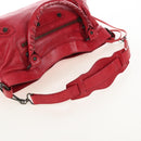 Balenciaga The First Hand Bag Leather 2way Red 103208 Auth yk21151M-9
