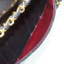 CHANEL Mademoiselle Big COCO Mark Chain ShoulderBag Lamb Skin Black Auth yk4080A-17