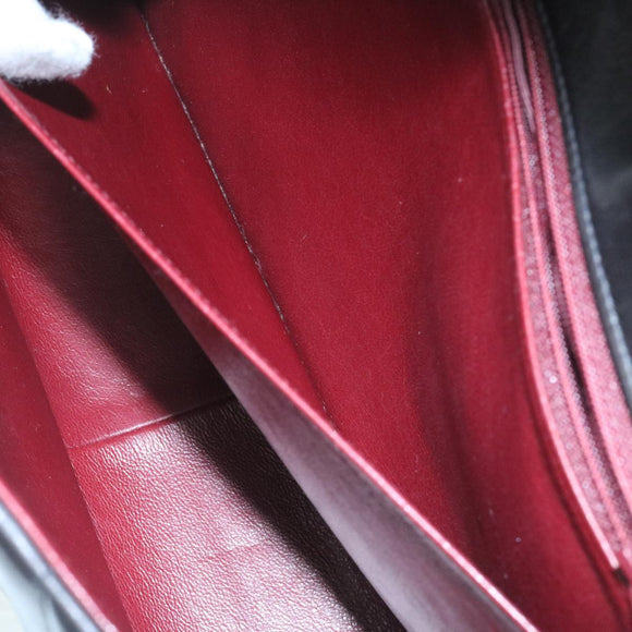 CHANEL Mademoiselle Big COCO Mark Chain ShoulderBag Lamb Skin Black Auth yk4080A