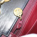 CHANEL Mademoiselle Big COCO Mark Chain ShoulderBag Lamb Skin Black Auth yk4080A-24