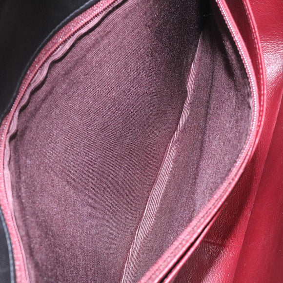 CHANEL Mademoiselle Big COCO Mark Chain ShoulderBag Lamb Skin Black Auth yk4080A