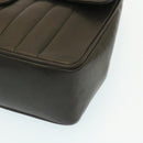 CHANEL Mademoiselle Big COCO Mark Chain ShoulderBag Lamb Skin Black Auth yk4080A-8