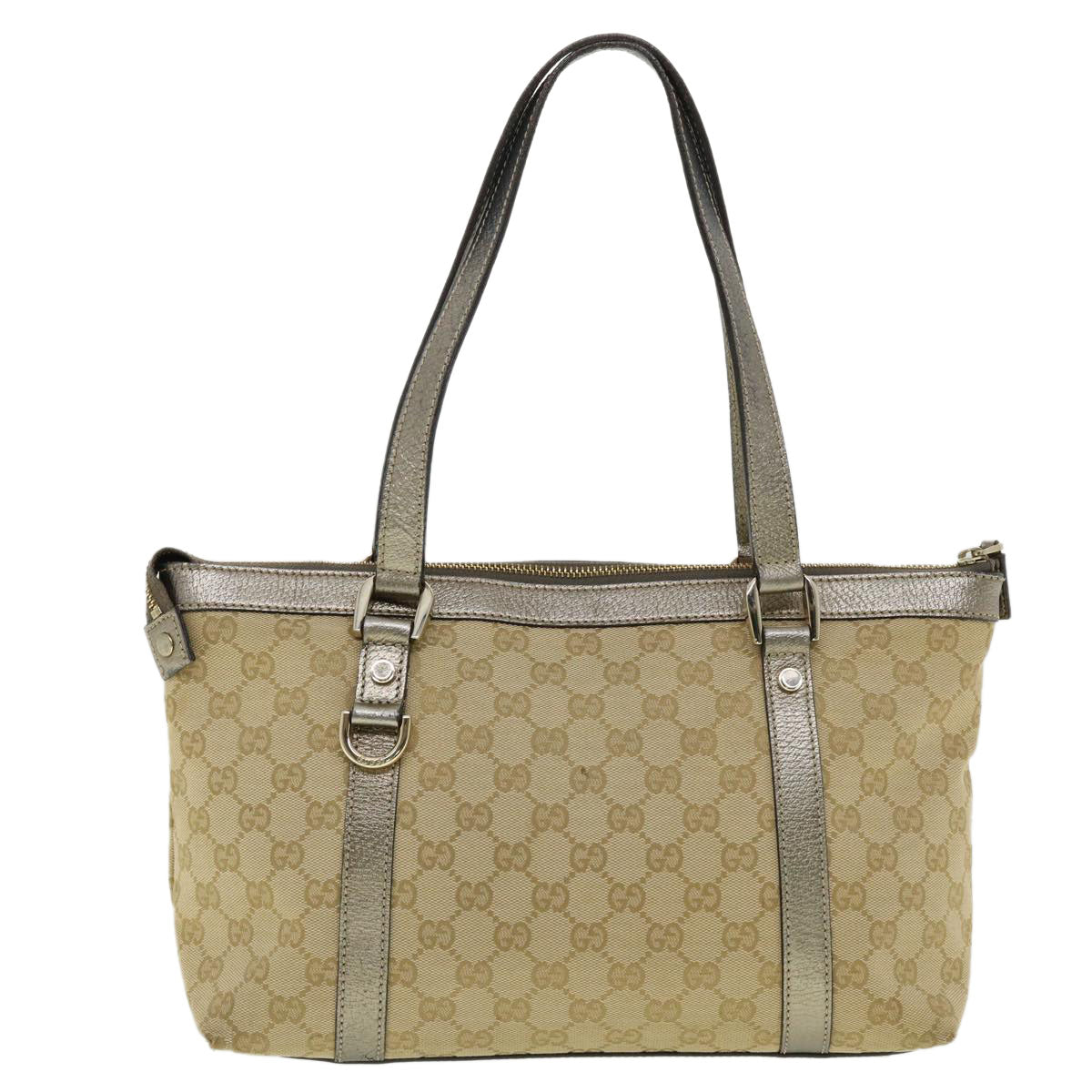 GUCCI GG Canvas Tote Bag Beige 141470213317 Auth yk5072 - 0