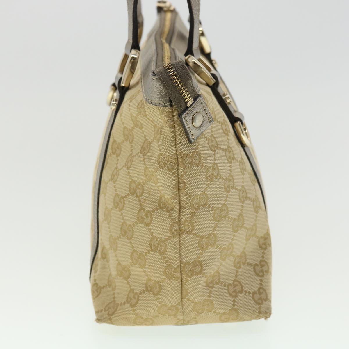 GUCCI GG Canvas Tote Bag Beige 141470213317 Auth yk5072