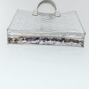 LOUIS VUITTON Monogram Miroir Sac Plat Hand Bag Silver M40269 LV Auth yk5783-6