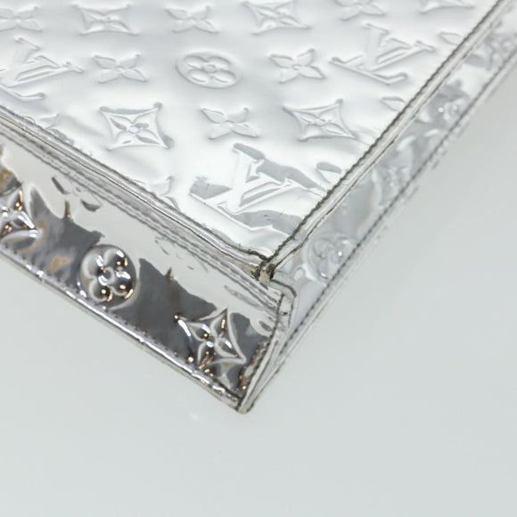LOUIS VUITTON Monogram Miroir Sac Plat Hand Bag Silver M40269 LV Auth yk5783