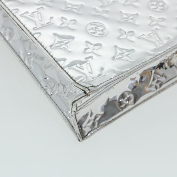 LOUIS VUITTON Monogram Miroir Sac Plat Hand Bag Silver M40269 LV Auth yk5783