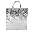 LOUIS VUITTON Monogram Miroir Sac Plat Hand Bag Silver M40269 LV Auth yk5783-1