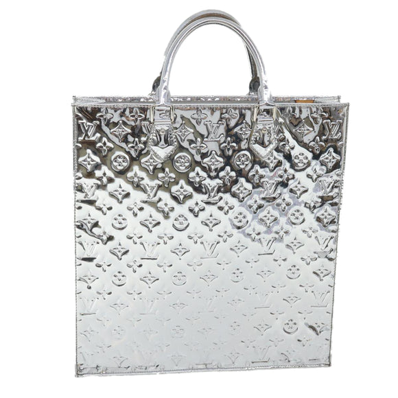 LOUIS VUITTON Monogram Miroir Sac Plat Hand Bag Silver M40269 LV Auth yk5783