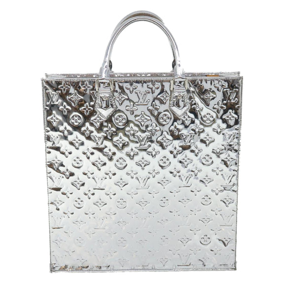 LOUIS VUITTON Monogram Miroir Sac Plat Hand Bag Silver M40269 LV Auth yk5783