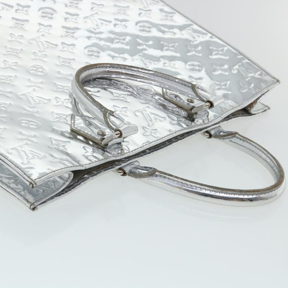 LOUIS VUITTON Monogram Miroir Sac Plat Hand Bag Silver M40269 LV Auth yk5783